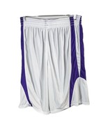 Mens XL Purple White Reversible Sporting Shorts with Drawstring Team BBALL - $29.26