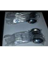 8qty WALLACE COUNTRY SHELL Stainless 18/10 Oval Place Spoon 7&quot; NOS - £39.83 GBP