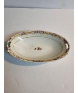 Vtg Nippon Japan Hand Painted Gold Trim Floral Porcelain China Celery Ca... - $11.24