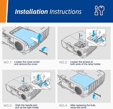 V13H010L87 Replacement Projector Lamp with Housing for Epson elplp87 Bri... - $549.50 MXN