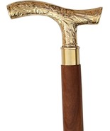 Vintage Wooden Walking Stick Nautical Cane Antique Solid Brass derby Hea... - $517.89 MXN