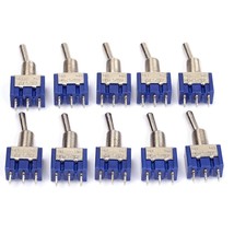 HiLetgo 10pcs AC125V 6A ON/ON SPDT 3 Terminals 2 Position Toggle Switch ... - £9.71 GBP