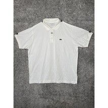 Mens Lacoste Knit Classic Fit Collared Polo Shirt White Button Size XXL - £56.12 GBP