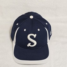 VTG The Game Pro Gametek Embroidered S Men&#39;s 7.5 Baseball Hat Fitted Blu... - $554.27 MXN