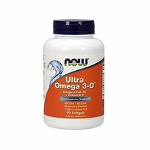 NOW Supplements, Ultra Omega 3-D™, Omega-3 Fish Oil + Vitamin D-3, Cardiovasc... - £23.22 GBP