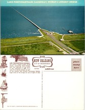 Louisiana Lake Pontchartrain New Orleans Expressway Bridge Vintage Postcard - £7.42 GBP