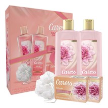 Caress Daily Silk Bar Soap & Hydrating Body Wash Gift, 4 count - £50.35 GBP