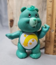Care Bears Wish Bear Poseable Figure 1983 Kenner Plastic Turquoise - $10.56