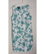 Alyx Sleeveless Green and White Floral Dress Size 10 - $370.26 MXN