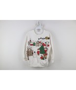 Vintage 90s Streetwear Womens Large Christmas Town All Over Print Sweats... - $67.60 CAD