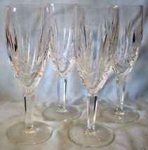 Waterford Crystal Kildare Champagne Flute 7 3/8&quot; Stem Goblet, Old Mark, Set of 4 - £93.57 GBP