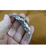 AK-TOOTH-98) 2-1/2&quot; Fossil 1000 yrs old Wolf tooth silver filigree flame... - $55.15