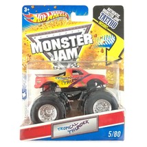 Hot Wheels Monster Jam Truck Tropical Thunder 4x4 Red Die Cast 1/64 Flag Series - £15.44 GBP