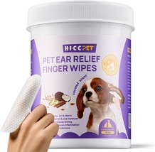 Ear Finger Wipes for Dogs Cats Gently Remove Ear Wax Debris Sooths Deodorizes Re - £28.60 GBP