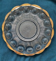 US Glass or Bartlett and Collins  Glass Plate gold rim . VTG 1910 or 1950s. - $21.18