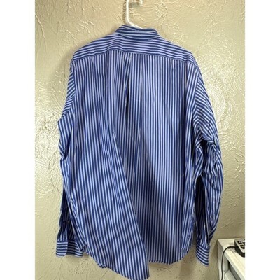 Polo Ralph Lauren Shirt Men's Striped Classic Fit Dress Button Up Blue Size XL Item image 4