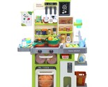 Kids Pretend Play Kitchen Set With Sounds, Lights, Cooking Stove, Sink, ... - $87.99