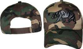 California Republic Bear Camouflage Camo Ball Cap Hat Embroidered 3D - £7.75 GBP