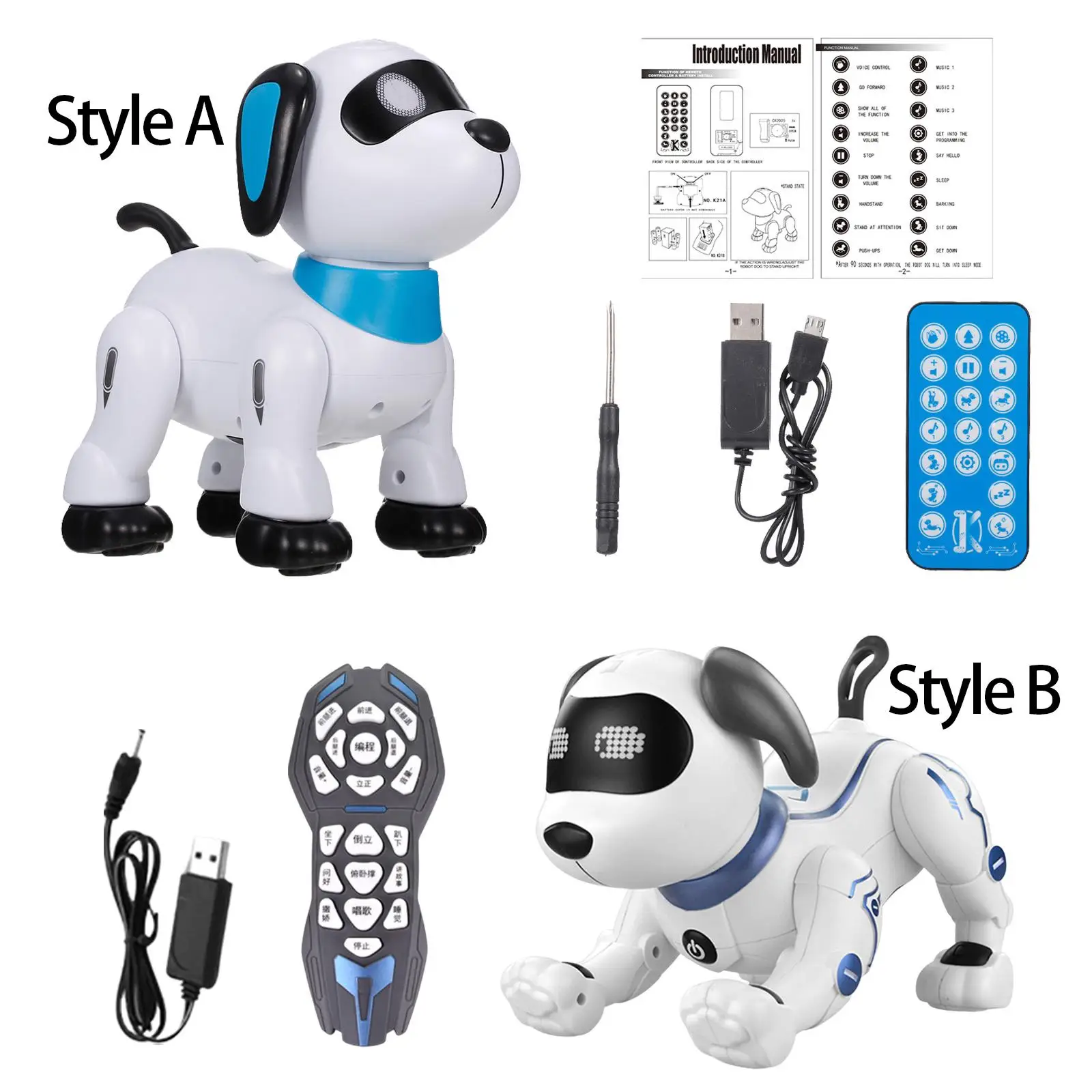 Robot Puppy Toy Programmable RC Stunt Robot Toys Dancing RC Animal Dog Toy - £35.00 GBP+