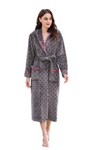 RH Polka Robe Women&#39;s Long Hooded Robe Collared Sleepwear Housecoat Robe... - $43.99