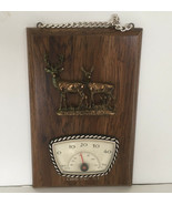 Cabot trail Nova Scotia vintage  hanging plaque with deers temperature g... - $36.56 CAD