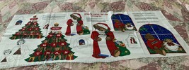 Jingle Bell Bear Tree Christmas Appliques Fabric Panel Shirt Pillow Brand New - £8.98 GBP