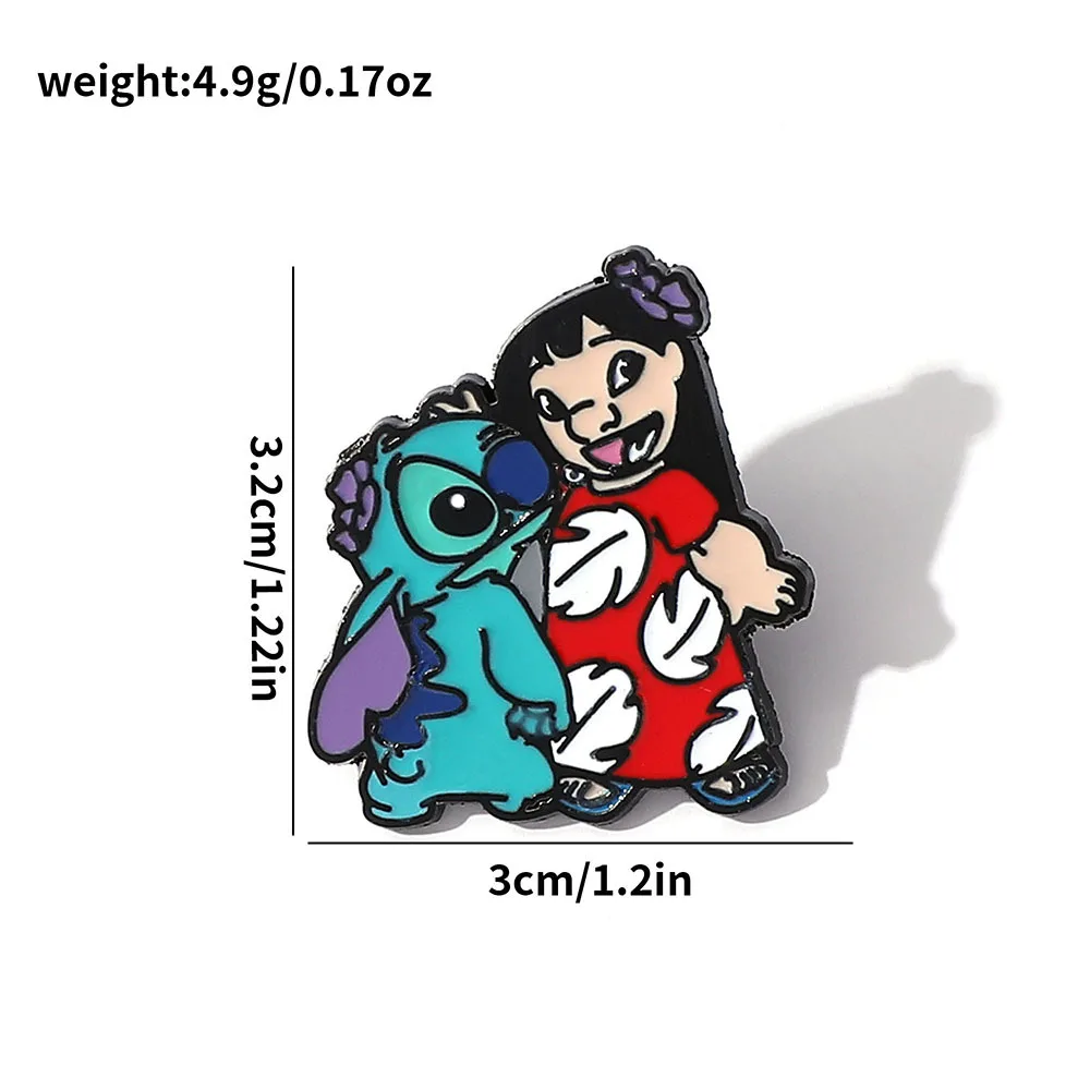 1 Set Creative Bandaged Lilo Stitch Brooch Personalized Stitch Enamel Pi... - $2.44
