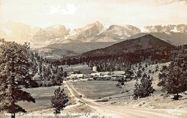 Thompson Canyon Highway Montana~Vista Range &amp; Village~Real Photo Postcard - £6.65 GBP