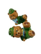 1990&#39;s Russ Shamrock Bear Set Figurines Ceramic Saint Patrick&#39;s Day No. ... - £8.33 GBP