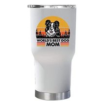 World&#39;s Best Border Collie Dogs Mom Tumbler 30oz With Lid Gift For Pet Paw Lover - £23.70 GBP
