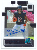 2022 Clearly Donruss #80 Velus Jones Jr Chicago Bears Rated Rookie Autograph - £8.64 GBP