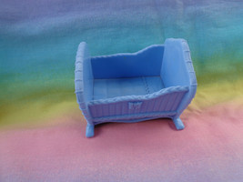 2004 Mattel Loving Family Twin Blue Replacement Baby Cradle Crib Nursery  - $4.93