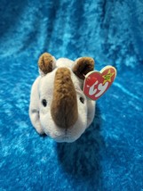 TY Beanie Baby &quot;SPIKE&quot; 1996 Gray Rhino w/ Tags  Plush Toy #4060  - $5.44 CAD