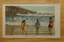 Vintage Postcard California UDB Long Beach Pier Swimming Bathing Costumes Scene - £10.36 GBP