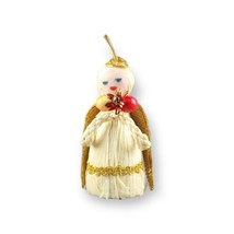 Angel Christmas Ornament Felt Face w/ Flower (Vintage, 1969) Mr. Christmas Japan - $13.86