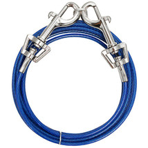 Medium Dog Tie Out Vinyl Coated Outdoor Cable Restraint Holds 35lbs Pick Length  - £11.59 GBP+