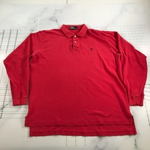 Vintage Polo Ralph Lauren Rugby Shirt Mens 2XL Red Collared Polo Cotton - £18.12 GBP