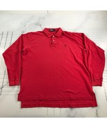 Vintage Polo Ralph Lauren Rugby Shirt Mens 2XL Red Collared Polo Cotton - £18.48 GBP