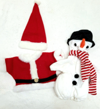 Ty Gear For 10&quot; Ty Beanie Kids - Santa &amp; Snowman Costumes ~ New! - £9.48 GBP