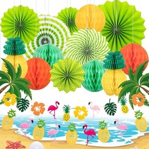 Summer Party Decorations Set, Hawaiian Party Decorations Paper Decorations Hangi - £19.92 GBP
