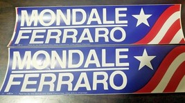 Vintage 1984 Mondale Ferraro Presidential Bumper Sticker - £10.19 GBP