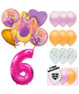 Rapunzel Deluxe Balloon Bouquet - Pink Number 6 - £26.43 GBP