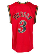 Allen Iverson Signed Philadelphia 76ers Red 99-00 M&amp;N Basketball Jersey ... - £252.91 GBP