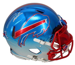 Josh Allen Autographed Bills Chromed Speed Authentic Helmet Beckett GDL LE 17/17 - £3,536.29 GBP