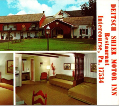 Vintage Deitsch Shier Motor Inn Restaurant Intercourse Chrome Panorama Postcard - £12.02 GBP