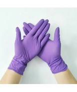 PURPLE NITRILE BOX OF 100 GLOVS EXAM PWDER FREE 9.5&quot; LNGTH PUNCTURE RSIS... - $15.79