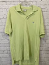 Brooks Brothers Mens Large Pullover Polo Shirt Green Short Sleeve 100% C... - $21.00