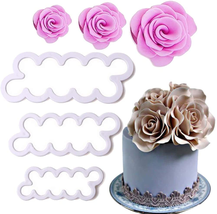 Palksky Cake Decorating Gumpaste Flowers the Easiest Rose Ever Cutter Pack of 3 - £7.53 GBP