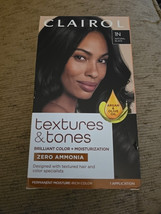 Clairol Textures &amp; Tones Permanent Hair Dye, 1N Natural Black Hair Color... - $12.19