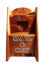 Vintage Wood Mail Letter and Key Holder Adirondack Mts. Old Forge - $19.80